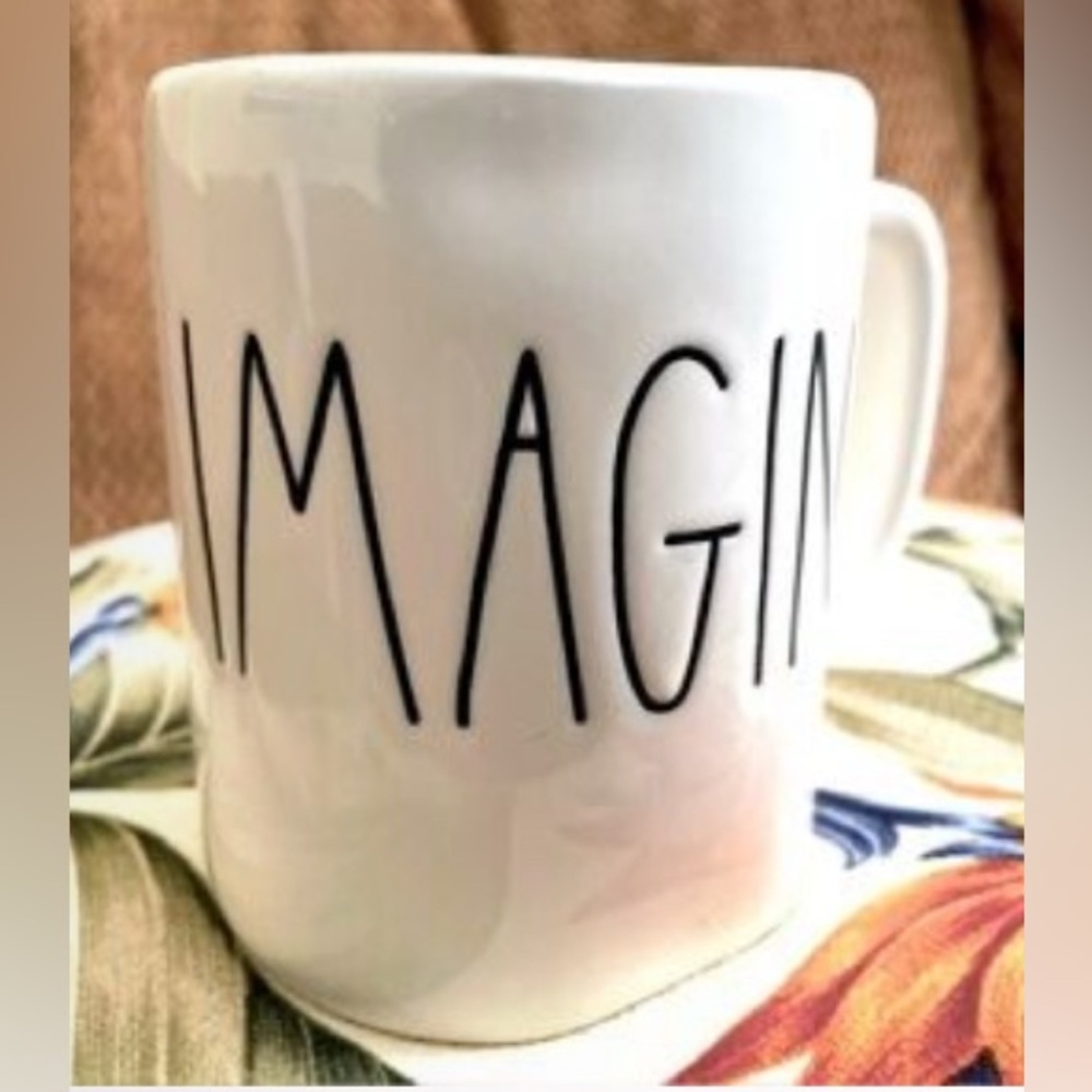 Rae Dunn White Ceramic Mug - Imagine